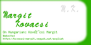 margit kovacsi business card